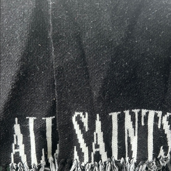 AllSaints Black and White Scarf